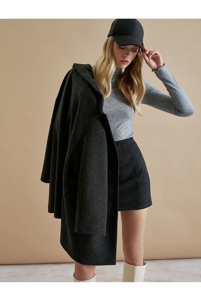 Koton Şahika Ercümen Half Turtleneck Long Sleeve T-Shirt