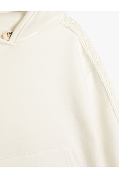 Koton Basic Kapşonlu Sweatshirt Uzun Kollu Kanguru Cepli Şardonlu