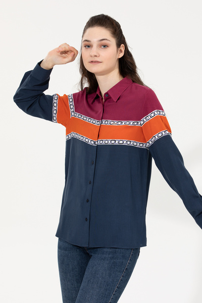 U.S. Polo Assn. Γυναικείο μακρυμάνικο πουκάμισο Navy Blue 50261135-VR033