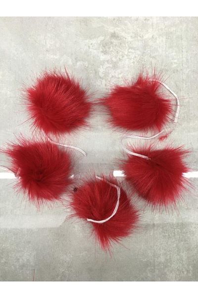 karantuhafiye Pompom 4 Cm Set of 5 Red