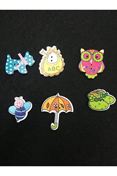 karantuhafiye Σετ κουμπιών διακόσμησης καργραφίας με κουμπιά μωρού 6 τεμαχίων