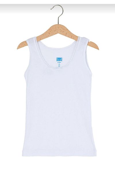 BERRAK İÇ GİYİM Berrak 6015 Girl's Modal Wide Strap Undershirt 6 Pieces