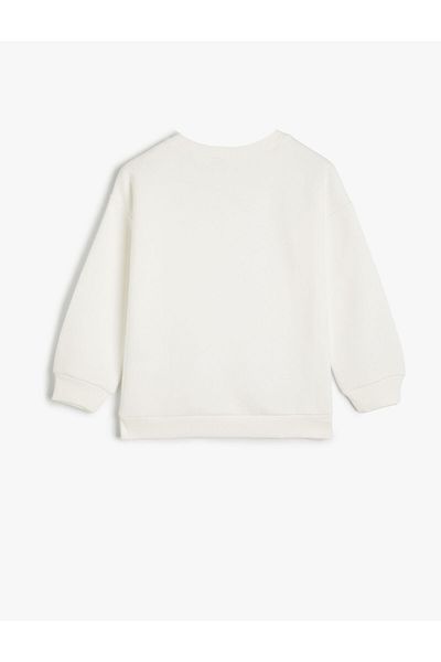 Koton Girl's Ecru Sweatshirt