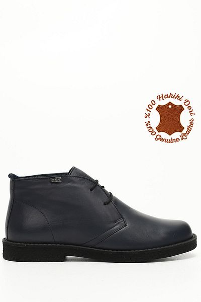 GÖNDERİ(R) Γυναικείες / Κορίτσια Navy Blue Antique Oxford Mold Rubber Sole από γνήσιο δέρμα