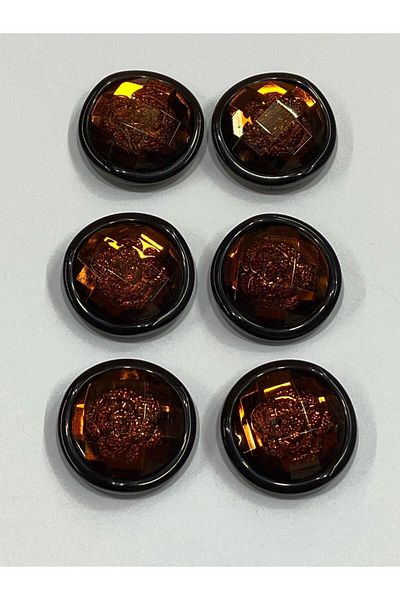 karantuhafiye Coat Coat Button Italian Button Set of 6 Red Brown 3 CM d2000