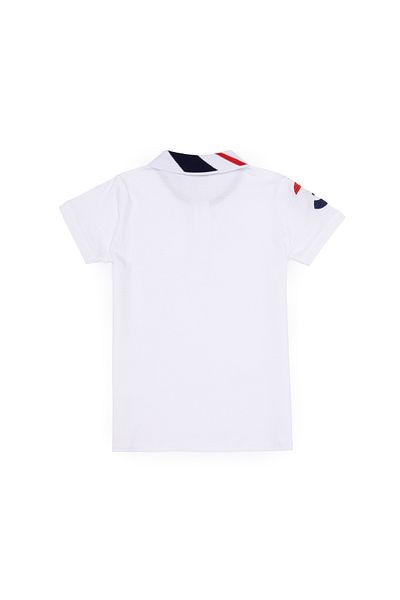U.S. Polo Assn. تي شيرت أبيض بياقة بولو للأولاد -50263006-VR013