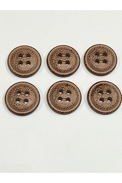 karantuhafiye Trench Coat Coat Button / Leather Look / Tan Color Set of 6 2.5 cm