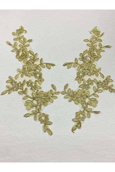 karantuhafiye Glitter and Guipure Applique - Set of 2