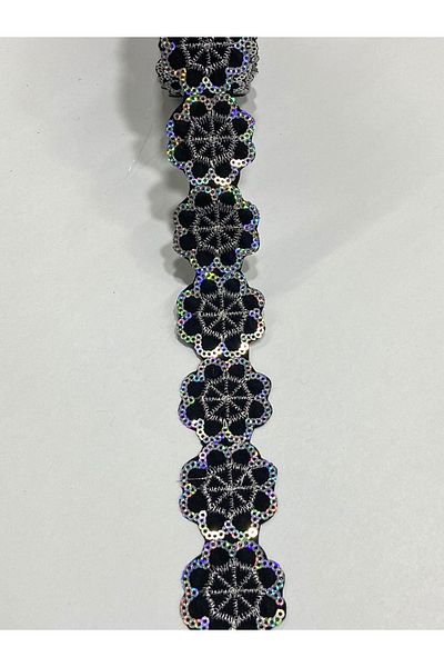 karantuhafiye Iron-On Adhesive / Border / Scale Embroidery Strip / 4 Meters