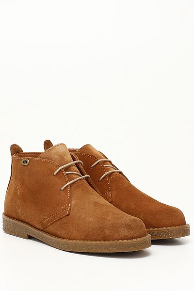 GÖNDERİ(R) Γυναικείες / Κορίτσια Tan Suede Oxford Mold Rubber Sole από γνήσιο δέρμα