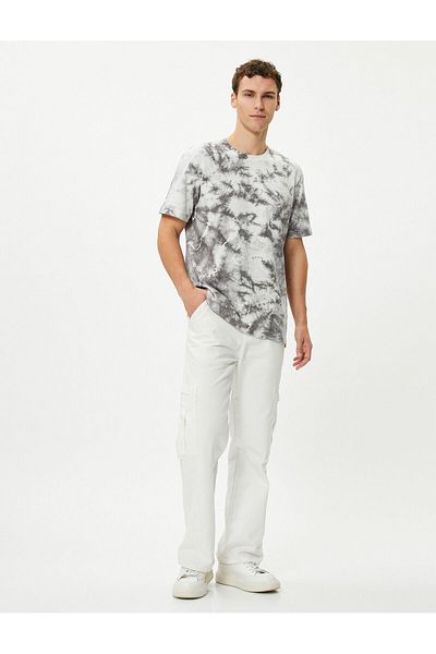 Koton Μπλουζάκι Cotton Tie-Dye Look με κοντό μανίκι Crew Neck T-shirt
