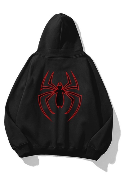 1blood Hanorac negru unisex Spider