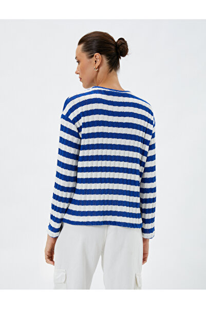 Koton Pulover de bază decolteu cu mânecă lungă texturat