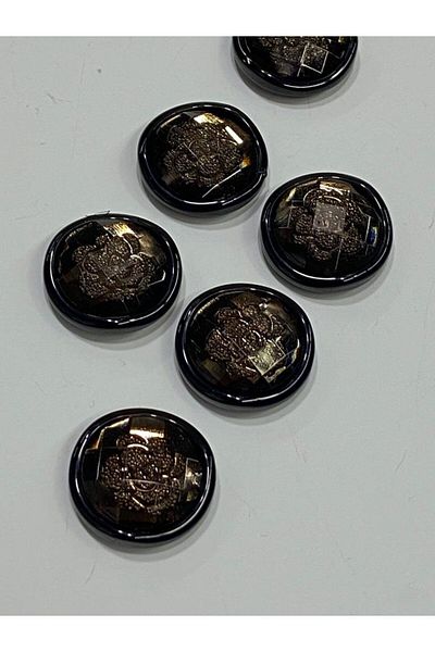 karantuhafiye Jacket and Sleeve Buttons Italian Button Set of 6 Dark Brown 2 CM d2002
