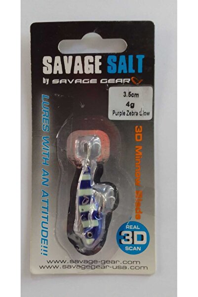 Savage Gear 3d Vib Blade 3.5 Cm ,4 Gr Purple Zebra Glow Balik Yem
