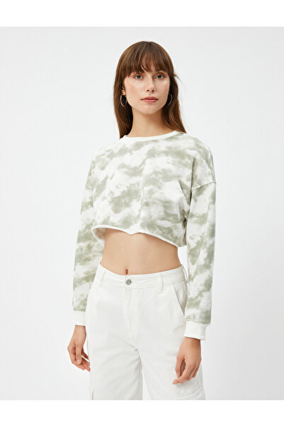 Koton Batikovaná mikina Crew Neck Crop
