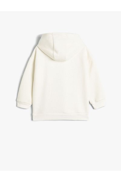 Koton Langärmliges Sweatshirt mit Kapuze und Ski-Print