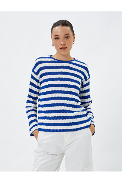 Koton Pulover de bază decolteu cu mânecă lungă texturat