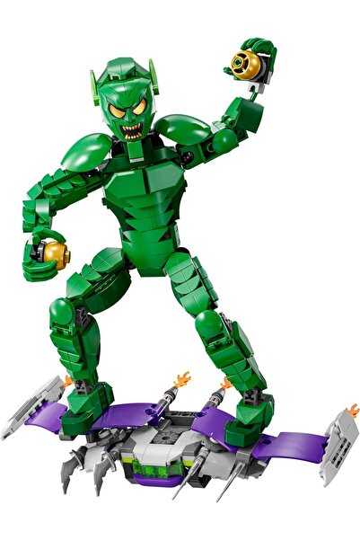 LEGO Marvel Green Goblin Construction Figure 76284 – Buildable Supervillain with Glider and Pumpki