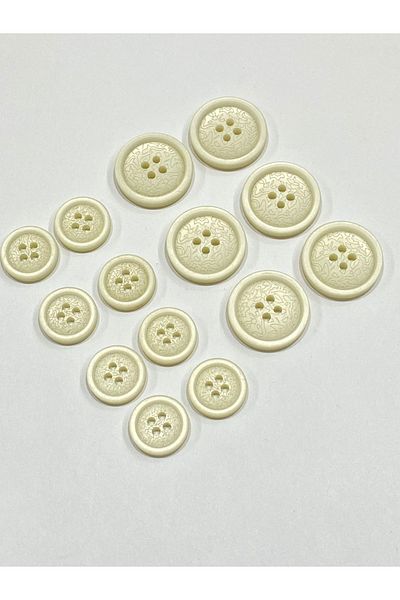 karantuhafiye Blazer Jacket Button - Italian Design, Patterned Inside, Off-White Color