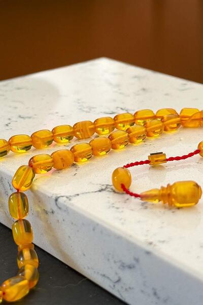 TESBİHKENTİ Mărgele de rugăciune de chihlimbar cu strângere până la încheietu...