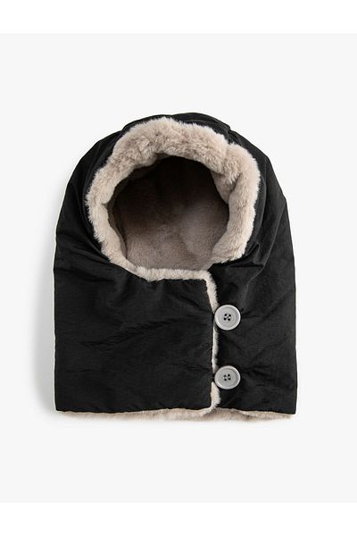 Koton Double Sided Snow Hat with Faux Fur Inside