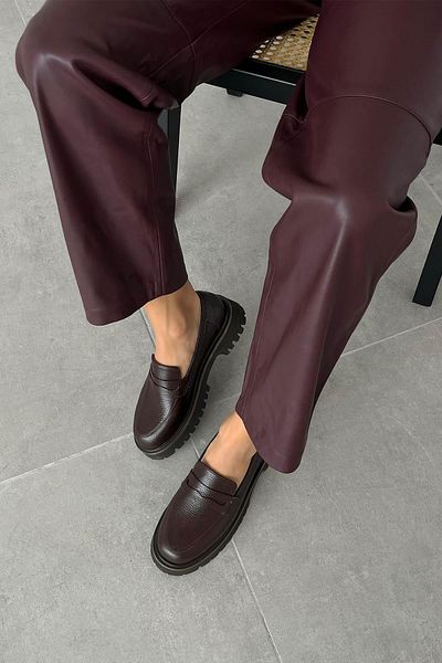 STRASWANS Pantofi mocasini Sandie din piele naturala maro
