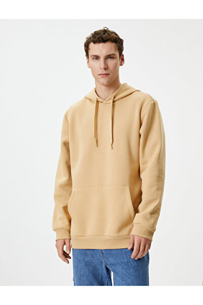 Koton Світшот з довгим рукавом з капюшоном На флісі Світшот з кишенею кенгуру Детальніше