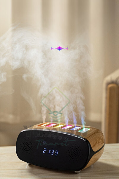 Yussraw Speaker Özellikli Bluetooth Işıklı Hava Nemlendirici Aroma Difüzör Ha...