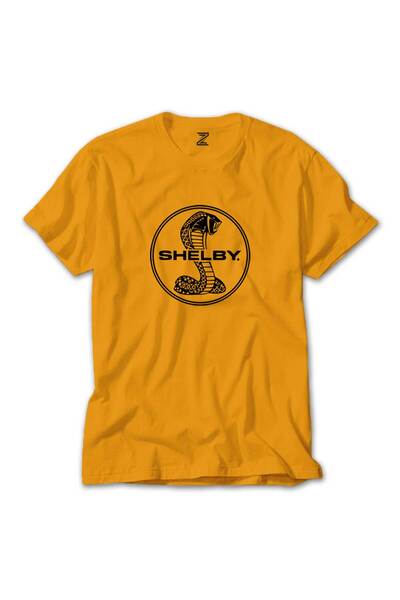 WAKHA تي شيرت موستانج شيلبي ملون أصفر اللون مقاس L
