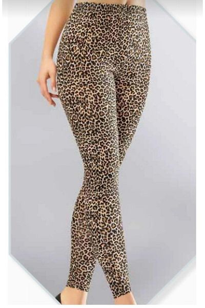 KOTA 4059 Jambiere lungi cu model leopard 2 buc