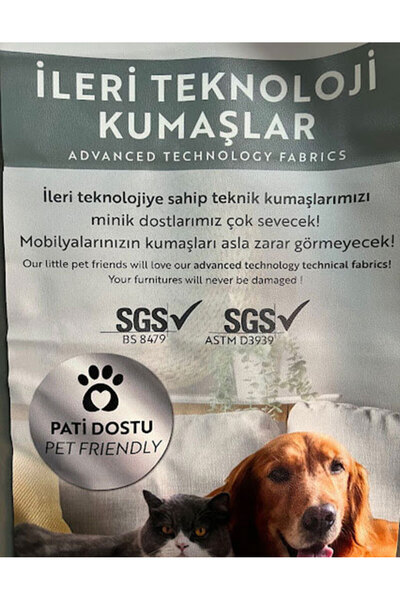 Serteks Pati Dostu Kumaş Dora Krem