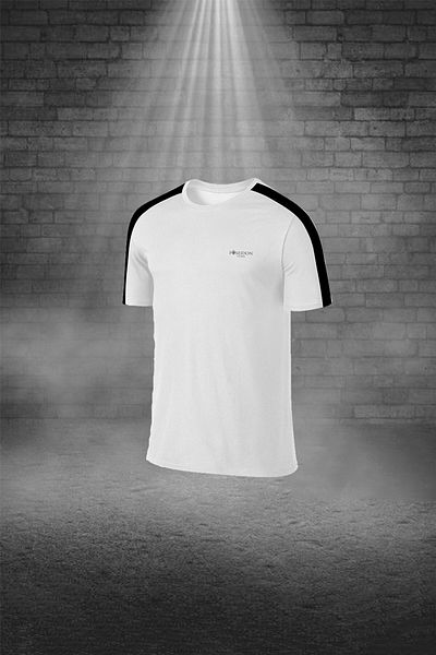 POSEIDON STORM Мъжки комплект от бяла тениска с къс ръкав и кръгло деколте Dri-fit, без принт (S-3XL)