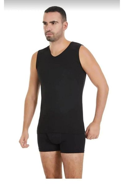 YILDIZ 381 Ανδρικό εσώρουχο Modal Zero Sleeve V-Neck 3 τεμαχίων
