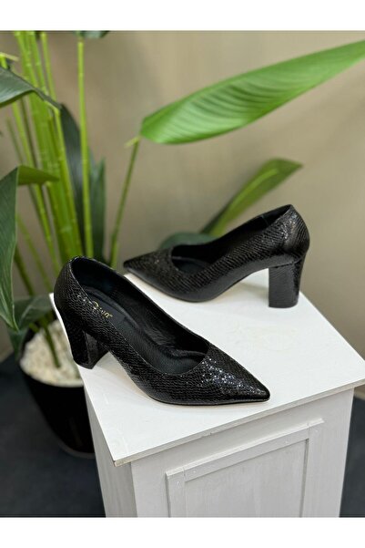 DİVA Diva Siyah Kroko Deri Kadın Günlük Ayakkabı