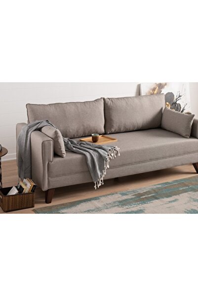 Vivense Bella Soft Yatakli Üçlü Koltuk, Krem