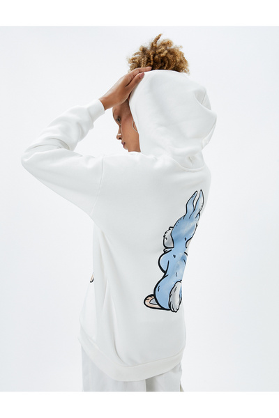 Koton Μακρυμάνικο φούτερ με κουκούλα Bambi με στάμπα με άδεια χρήσης