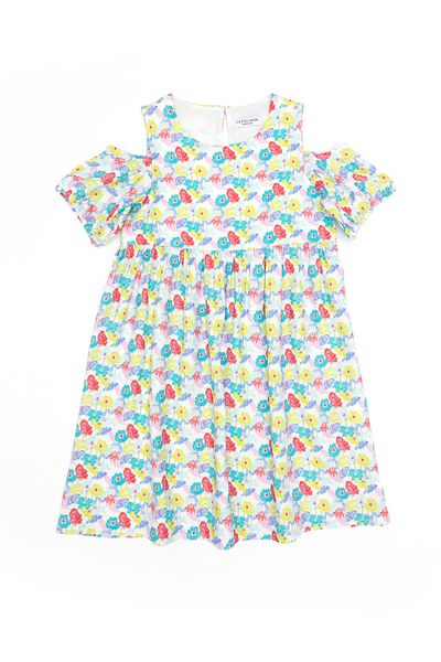 U.S. Polo Assn. Rochie roz pentru fete cu mâneci scurte 50262718 -VR041