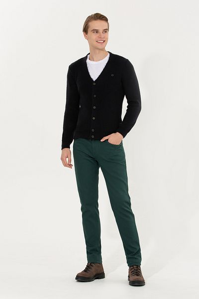 U.S. Polo Assn. Ανδρική ζακέτα Navy Blue Knitwear - 50257856 -VR033