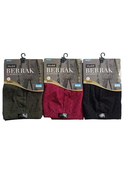 Berrak 4497 ΑΝΔΡΙΚΟ ΜΟΝΑΔΑΛΙΚΟ ΣΧΕΔΙΟ BOXER 3 ΤΕΜ