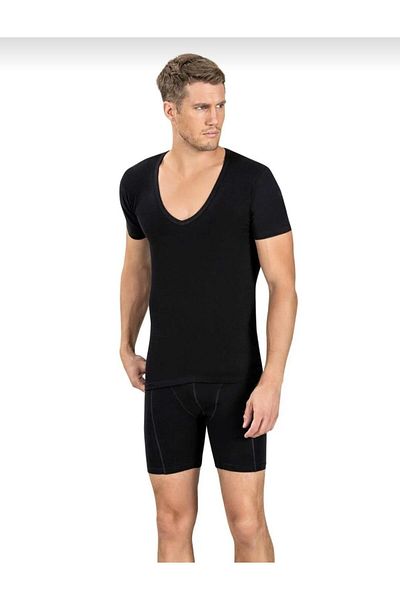 Jiber Jiber 213 - Men's V-Neck Lycra Half Sleeve Undershirt 3 Pieces
