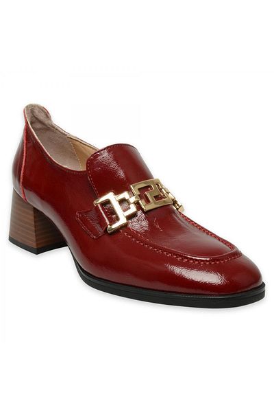Mammamia D24Ka-40 Daily Heeled Burgundy Women's Shoes