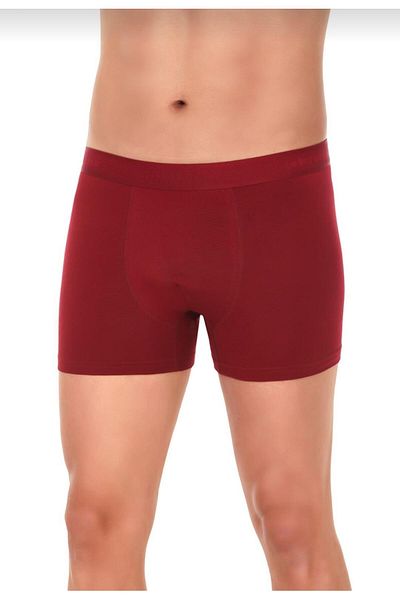YILDIZ 37 Ανδρικό Modal Lycra Boxer Claret Red 6 Τεμάχια