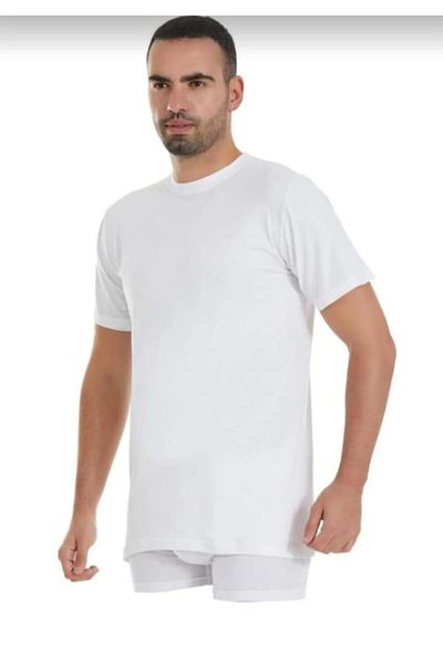 YILDIZ Men's Rib 56 Model Short Sleeve Doctor Collar Undershirt Single
