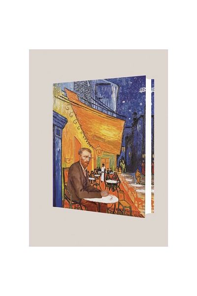DEFFTER Van Gogh - At Night 14x20 دفتر ملاحظات مخطط بغطاء صلب 96yp