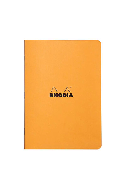Rhodia A5 Zımbalı 48yp Not Defteri Kareli Turuncu