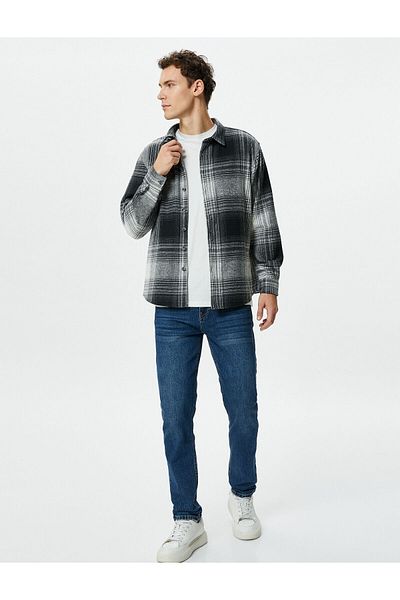 Koton Lumberjack Shirt Buttoned Classic Collar Long Sleeve