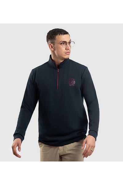 Beverly Hills Polo Club Men's Navy Blue Long Sleeve Polo