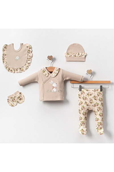 minicayzen 0-3 MONTHS GIRL HOSPITAL DISCHARGE SET STONE FLOWER RABBIT BOXED 5...
