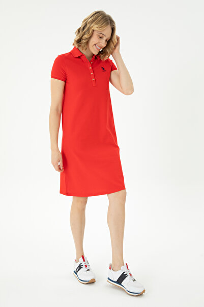 U.S. Polo Assn. Women's Red Knitted Dress 50262672-Vr171
